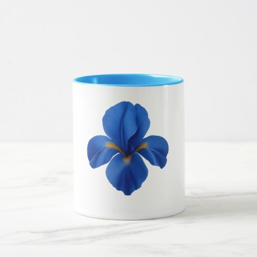 Tasse Combo Bleue - Fleur d'Iris (Centre)