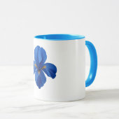 Tasse Combo Bleue - Fleur d'Iris (Devant droit)
