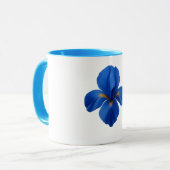 Tasse Combo Bleue - Fleur d'Iris (Devant gauche)