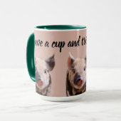 Tasse Combo Bonne Chance Cochons (Devant gauche)