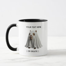Tasse Combo Capybara Fantôme Mignon Halloween Noir