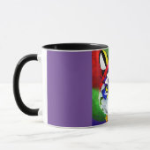 Tasse combo centre violet et noir Alexander's Cat (Gauche)