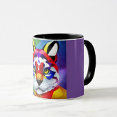 Tasse combo centre violet et noir Alexander's Cat (Devant droit)