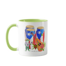 Tasse Combo d'Art Culturel Portoricain - 11 oz