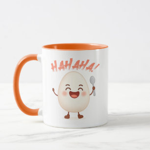 Tasse Combo de Dessin Animé d'Oeuf qui Rit Drôle