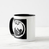 Tasse combo Dragon Blanc noir (Devant gauche)