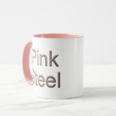 Tasse combo en acier rose (Devant gauche)
