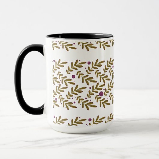 Tasse Combo Feuille Botanique (15 oz) (Gauche)