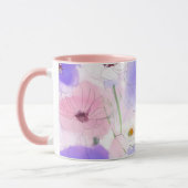 Tasse Combo Fleurs Aquarelle Pastel (Gauche)
