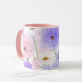 Tasse Combo Fleurs Aquarelle Pastel (Devant gauche)