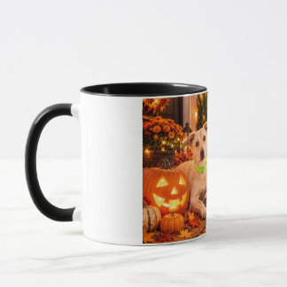 Tasse Combo Halloween Chien Surpris Noir