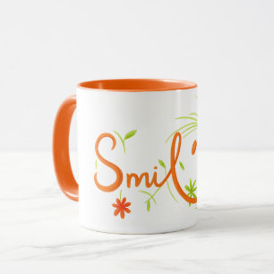 Tasse Combo   Ligne artistique de pinceau Smile