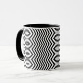 Tasse Combo Lignes Géométriques Monochromes (Devant gauche)