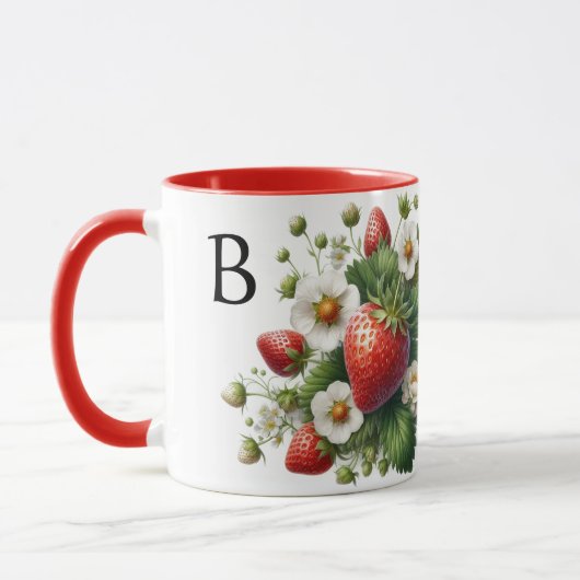 Tasse Combo Monogramme Fraise Fruit (Gauche)