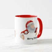 Tasse combo Noël Santa pointant (Devant droit)