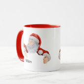Tasse combo Noël Santa pointant (Devant gauche)