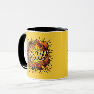 Tasse Combo Noir Bande Dessinée POP Art POW