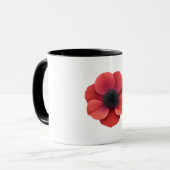Tasse combo noir - Fleur d'anémone (Devant gauche)