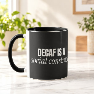 Tasse Combo Noir Le Decaf Est un Concept Social