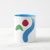 Tasse combo noire avec drapeau de Séoul, Corée du (Centre)
