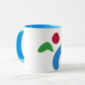 Tasse combo noire avec drapeau de Séoul, Corée du (Devant gauche)