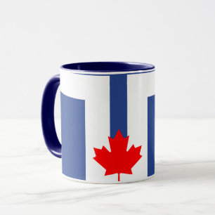 Tasse combo noire avec drapeau de Toronto, Canada