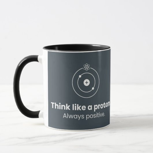 Tasse combo noire Think Like a Proton (Gauche)