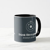Tasse combo noire Think Like a Proton (Devant droit)