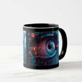 Tasse combo oeil quantique à deux côtés (Devant droit)