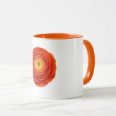 Tasse Combo Orange - Fleur de Ranunculus (Devant droit)