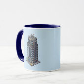 Tasse Combo Pixel Hotel Tower Bleu Nuit (Devant gauche)