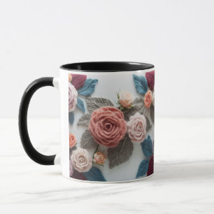 Tasse Combo Rose Tricotée Tons Terreux Laine Rus