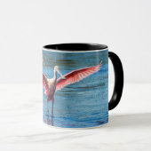 Tasse Combo Roseate Spoonbill Noir 330 ml (Devant droit)