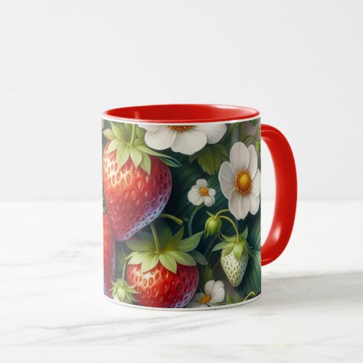 Tasse Combo Rouge Baie Fraise (Devant droit)
