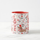 Tasse Combo Rouge Design Amour Saint-Valentin Chie (Centre)