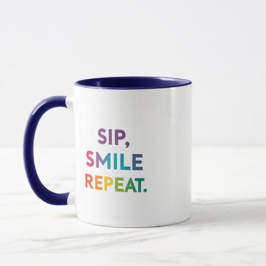 Tasse Combo « Sip, Smile, Repeat » 330 ml (Gauche)