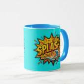 Tasse Combo SPLASH Bande Dessinée Bleu Clair (Devant droit)