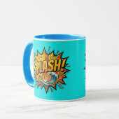 Tasse Combo SPLASH Bande Dessinée Bleu Clair (Devant gauche)