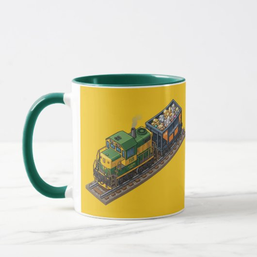 Tasse Combo Train de Mine Chasseur Vert Ore Expres (Gauche)