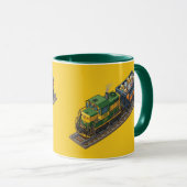 Tasse Combo Train de Mine Chasseur Vert Ore Expres (Devant droit)