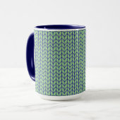 Tasse Combo Tricot Bleu Vert Navy (Devant gauche)