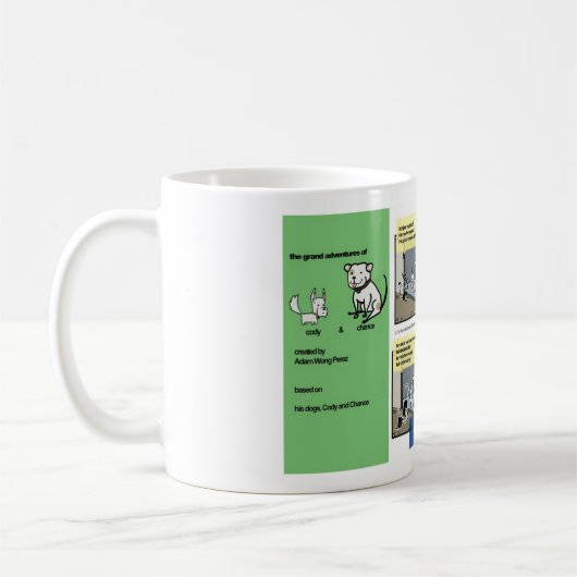 tasse comique cody et d'occasion d'Armand le cat (Gauche)