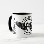 Tasse commémorative affligée de sonnerie de truand (Devant gauche)