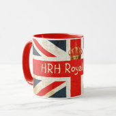 Tasse commémorative de bébé royal de HRH (Devant gauche)