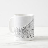 Tasse commémorative de chalet de parc de granit (Devant gauche)