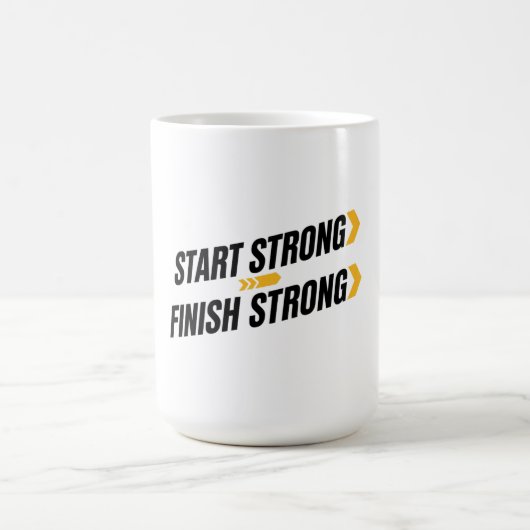 Tasse Commencer Fort Finir Fort (Centre)