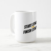 Tasse Commencer Fort Finir Fort (Devant gauche)