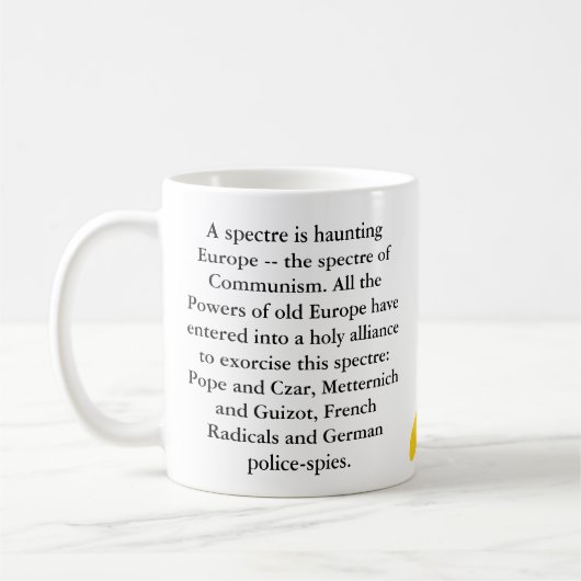 Tasse communiste de manifeste (Gauche)