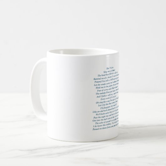 Tasse complète avec la poésie originale (Devant gauche)