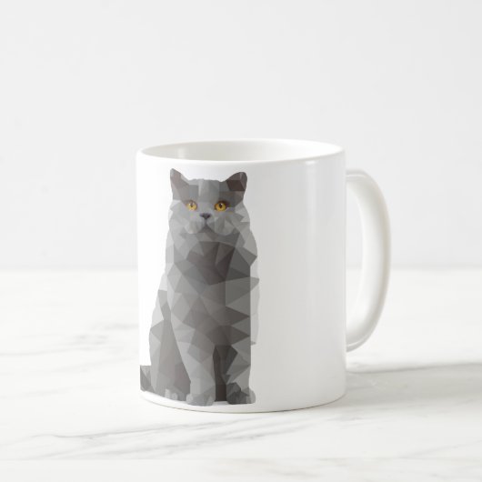 tasse - conception déconstruite - chat britannique (Devant droit)